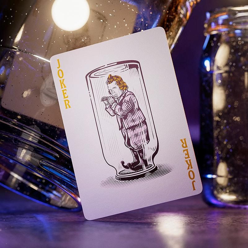 Faces illustrées du monde de Wonka sur cartes Theory11