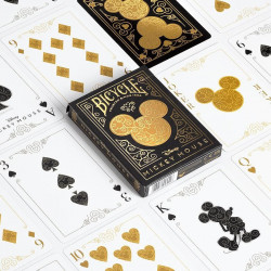 jeu de carte bicycle noir et or