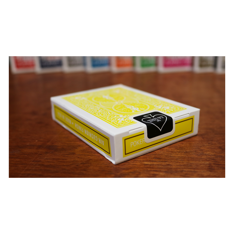Bicycle Yellow Playing Cards - Dos jaune vif Rider Back