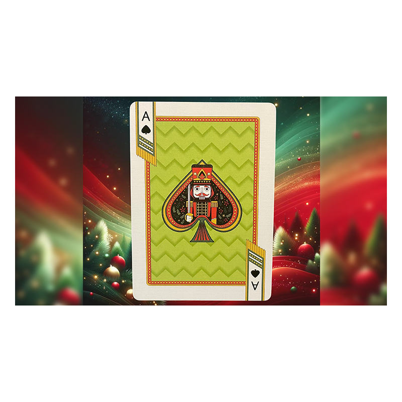 Bicycle Nutcracker Green Gilded - Tranches dorées vertes