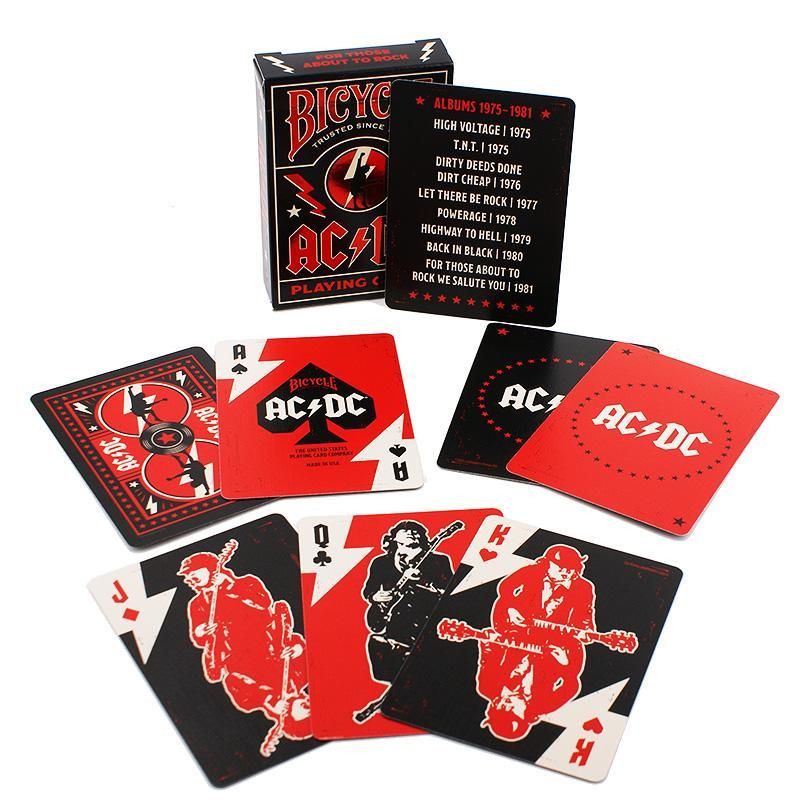 Faces de cartes rock n' roll Bicycle AC/DC
