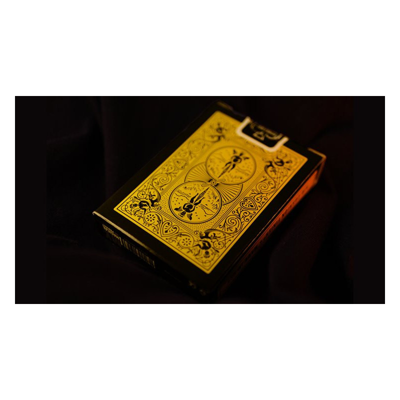 Faces de cartes à l'esthétique inversée jaune et noir