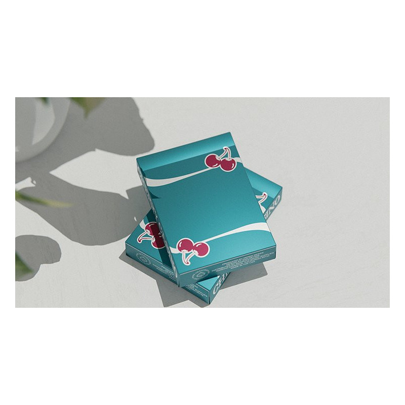 Cherry Casino (Tropicana Teal) Playing Cards by Pure Imagination Projects