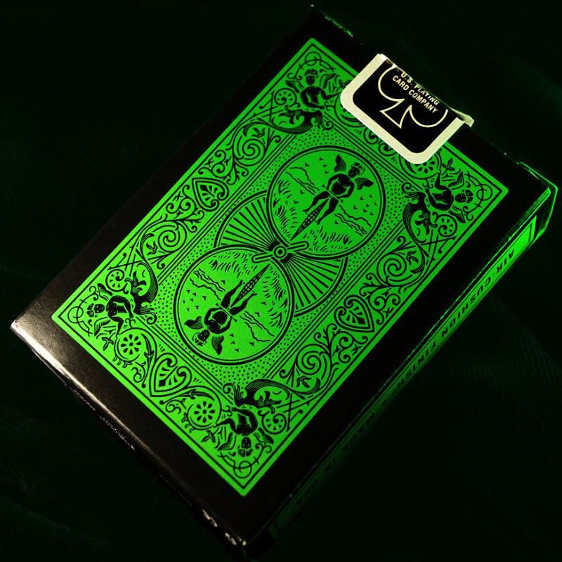 Bicycle Reverse Green & Black - Couleurs inversées vert et noir