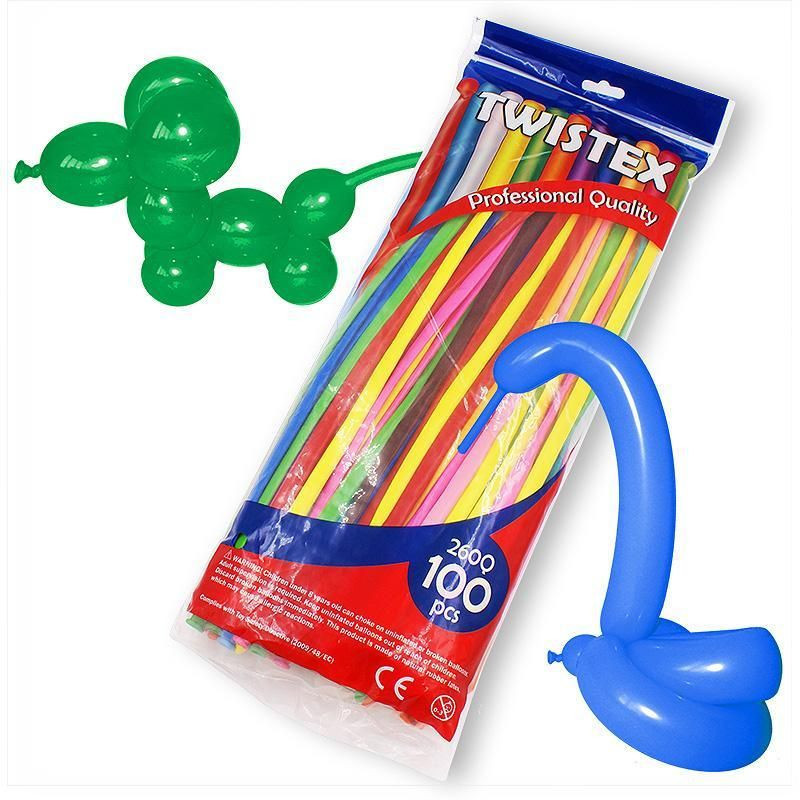Twistex Balloons 260 - 100 pcs, sachet de ballons à sculpter