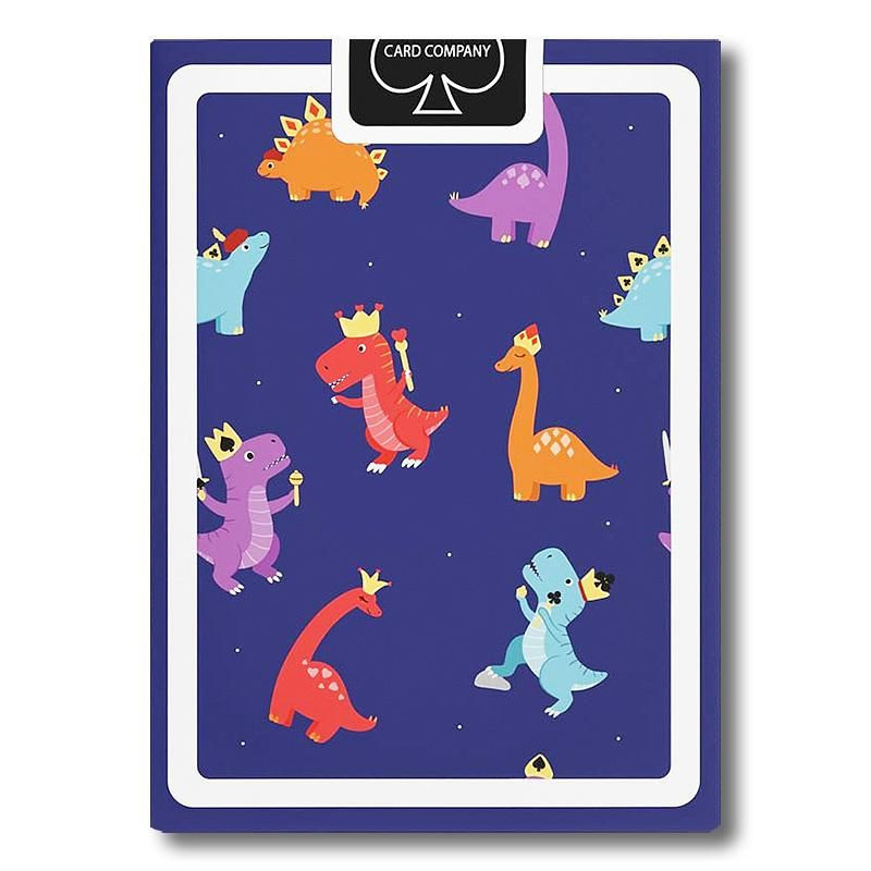 Dos de cartes coloré avec motifs de dinosaures