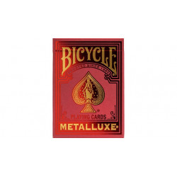 Bicycle Metalluxe Red - Finition métallique rouge intense