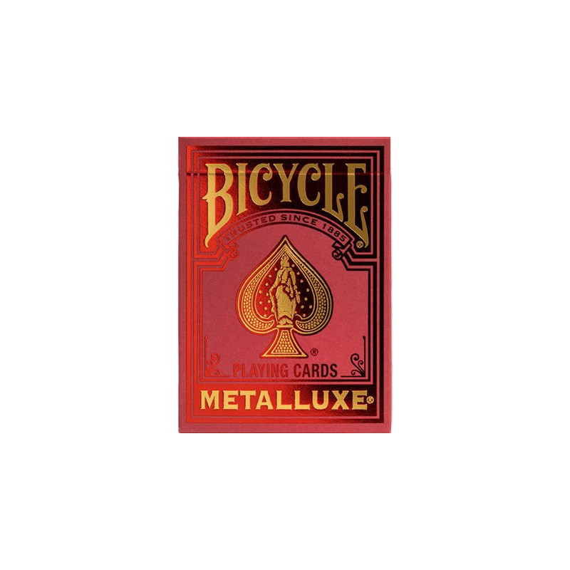 Bicycle Metalluxe Red Playing Cards by US Playing Card Co., finition rouge