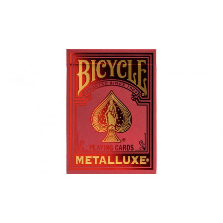 Bicycle Metalluxe Red Playing Cards by US Playing Card Co., finition rouge
