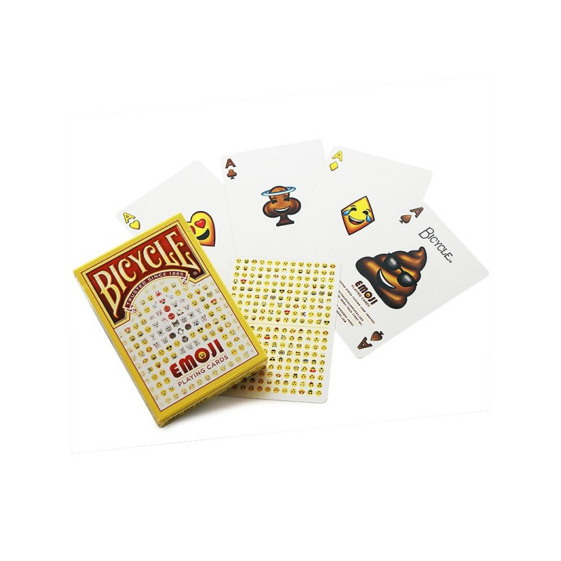 Faces personnalisées du jeu de cartes Bicycle Emoji
