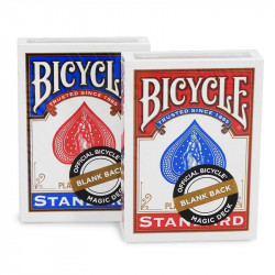 Bicycle Blank Backs - Jeu de cartes à faces normales et dos blancs