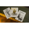 Bicycle Neon Rider Back Yellow-Starburst Deck Playing Cards, éventails visuels