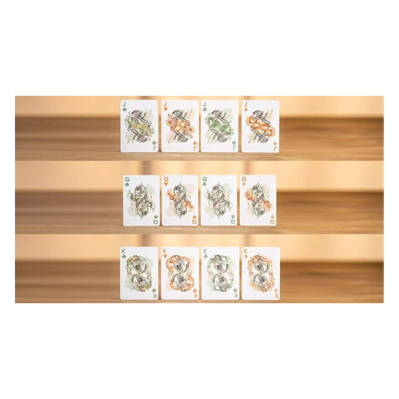 Dos de cartes aux teintes pastel et design Mascot