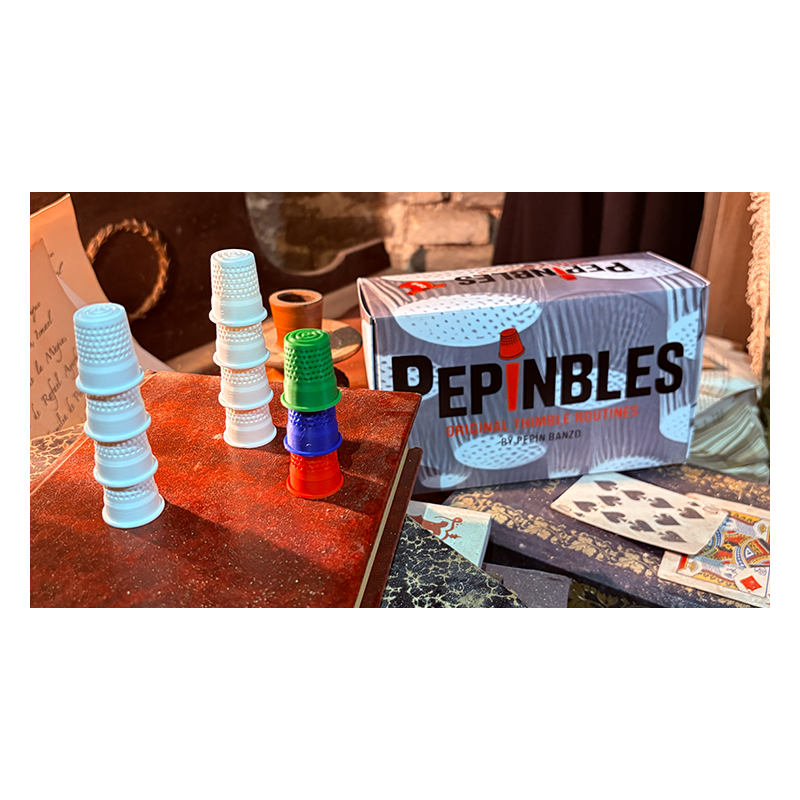 PEPINBLES Original Thimble Routines by Pepin Banzo, gimmick et holder