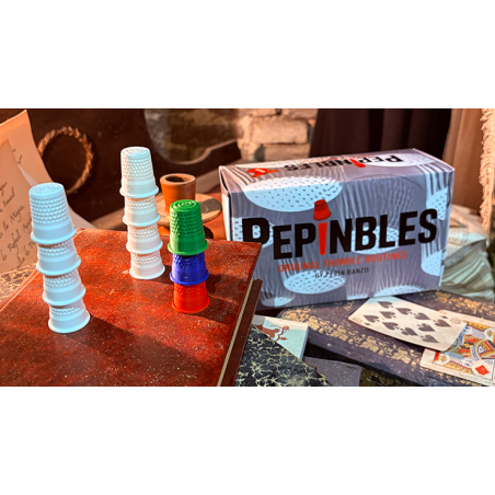 PEPINBLES Original Thimble Routines by Pepin Banzo, gimmick et holder