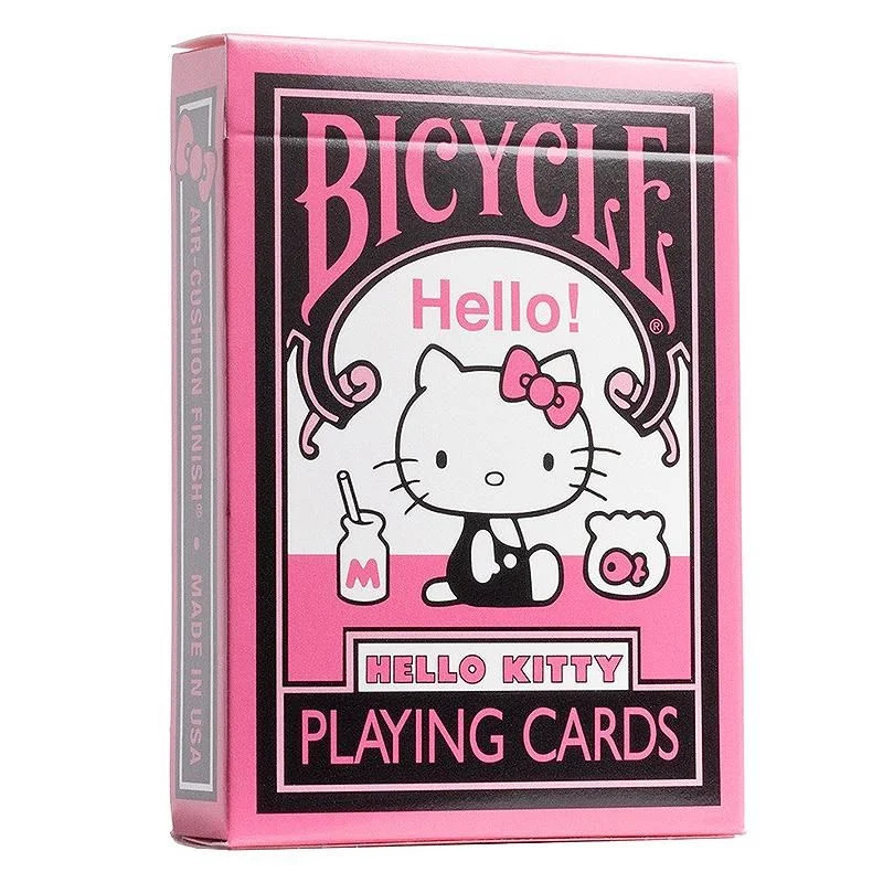 Etui de cartes Bicycle Hello Kitty Black and Pink design chic et kawaii Merlin Magie