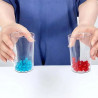 Bead Separation, gobelets montrant les perles triées par couleur