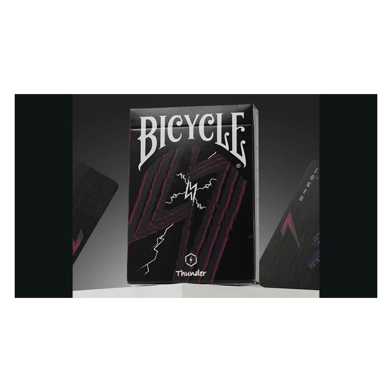 Jeu de cartes Bolt Series design graffiti noir et violet pour cardistry sur merlin magie