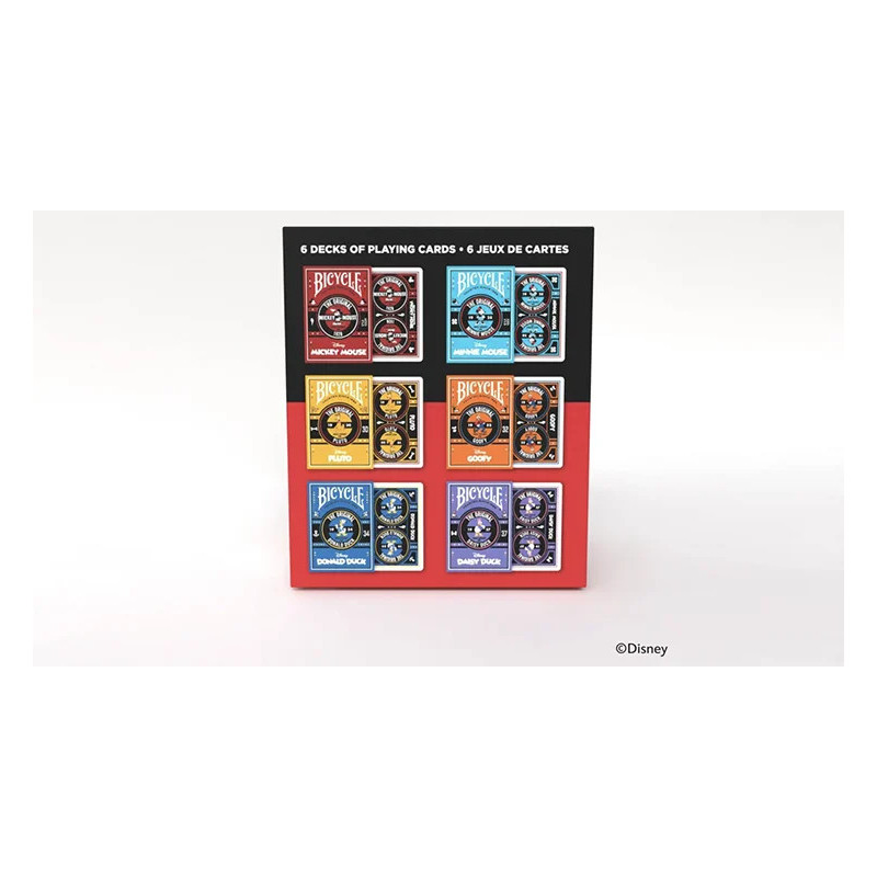 Jeux de cartes Bicycle Mickey, Minnie, Donald, Daisy, Dingo et Pluto.
