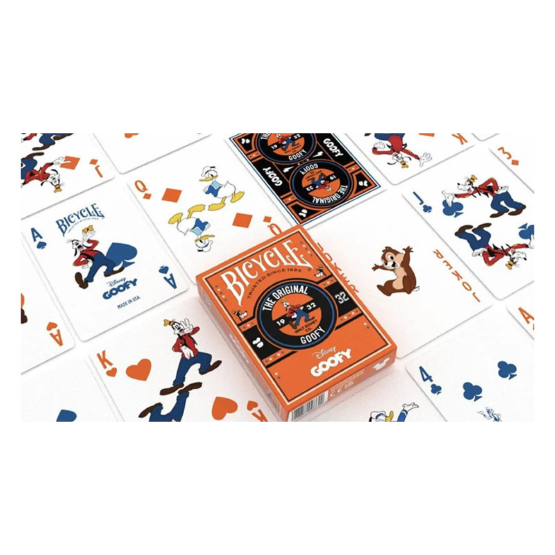 Détail des illustrations vintages Disney sur les cartes de collection Bicycle.
