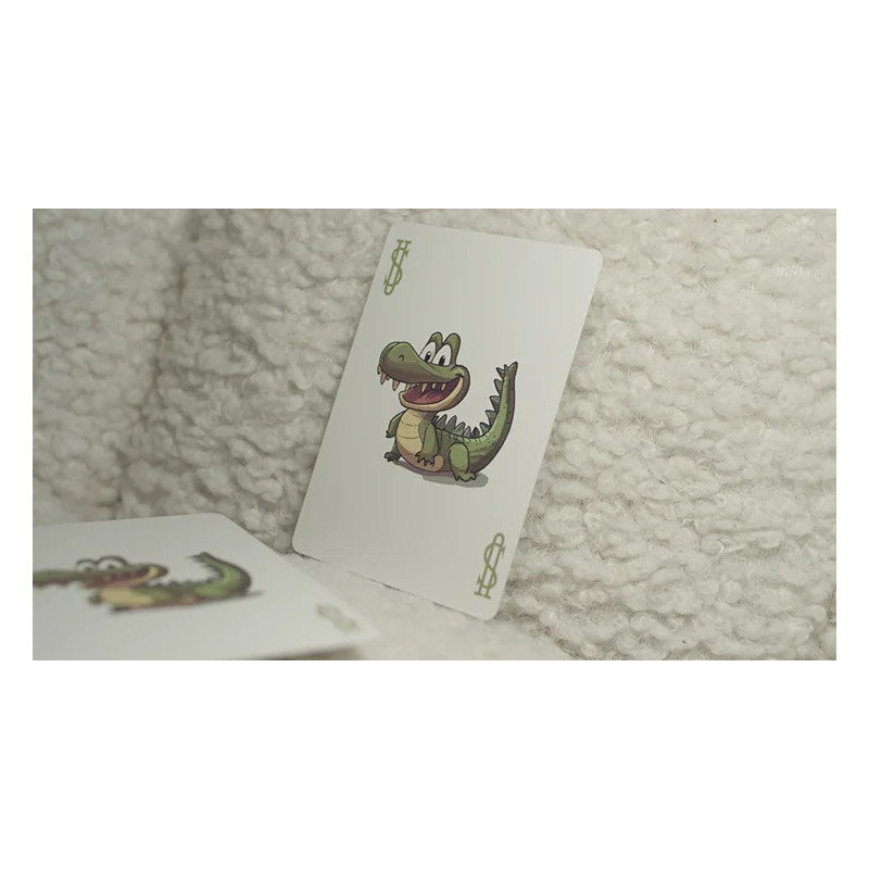 Dos de cartes Gino the Croco imprimés par l'USPCC pour la magie.