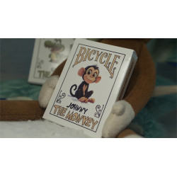 Jeu de cartes Johnny the Monkey avec la mascotte singe sur l'étui.