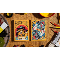 Jeu de cartes Bicycle Sari-Sari Colors Lemonade illustré par 55 artistes.
