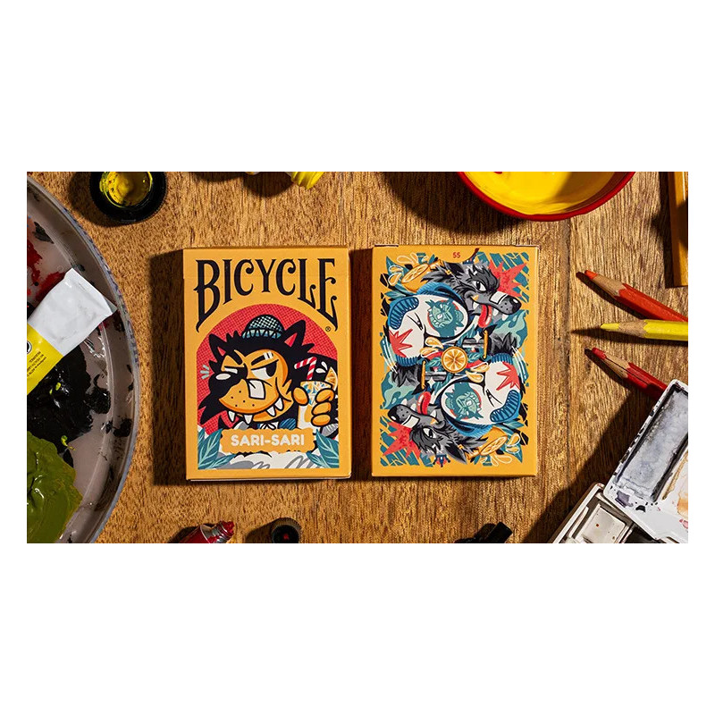 Jeu de cartes Bicycle Sari-Sari Colors Lemonade illustré par 55 artistes.