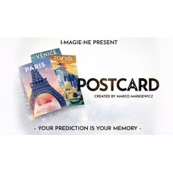 Tour de mentalisme Postcard avec prédiction de voyage et cartes postales signées.