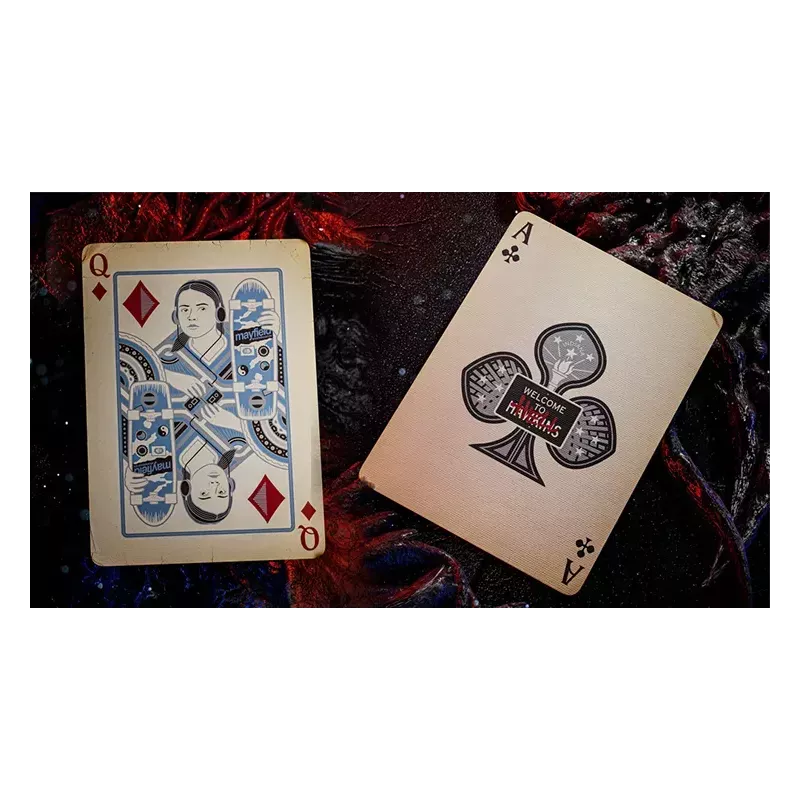 Dos de cartes Hive Mind représentant l'invasion de l'Upside Down.