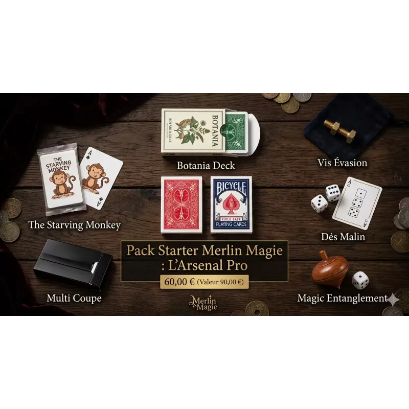 Pack starter plus Debutant, visuel principal du pack de tours de magie