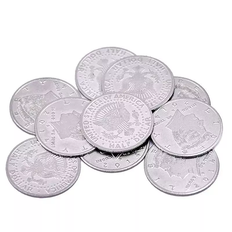 Half Dollar Palming Coins à l'unité, pièce de manipulation pour magicien