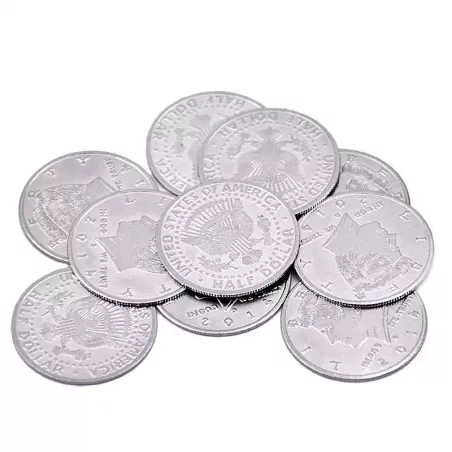 Half Dollar Palming Coins à l'unité, pièce de manipulation pour magicien
