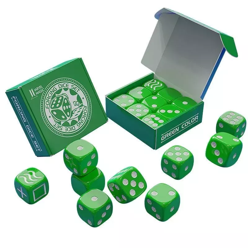 Set de Dés de Forçage par Iarvel Magic, dés verts de forçage et dés normaux