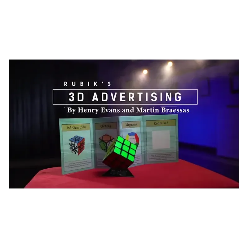 Rubik's Cube 3D Advertising vue principale du cube publicitaire 3D