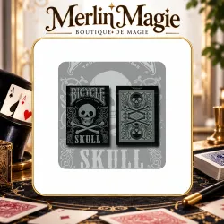 Bicycle Skull Metallic (Silver) USPCC