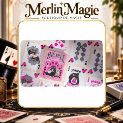 Bicycle Cat (Pink) Playing Cards