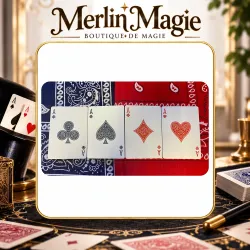 Gilded Bicycle Bandana (Blue) Playing Cards