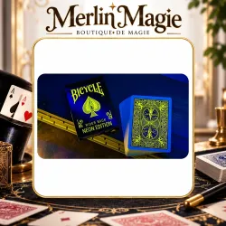Bicycle Neon Rider Back Yellow-Starburst Deck Playing Cards
