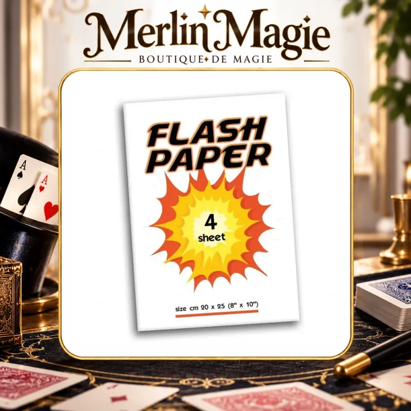 Papier Flash Magie 20x25 cm | 4 feuilles - Merlin Magie