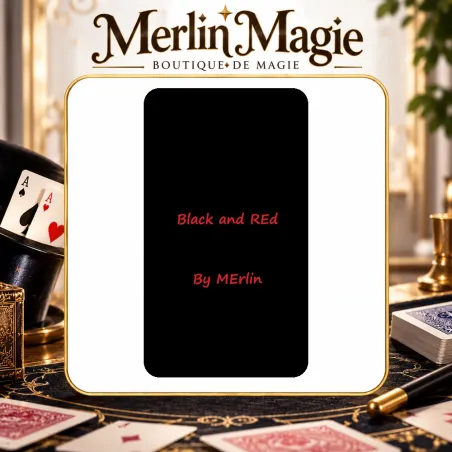 Black and Red Merlin | Cartomagie bicolore - Merlin Magie