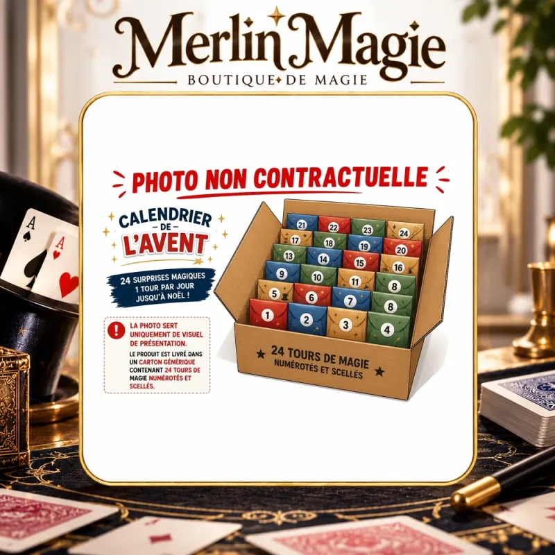 Calendrier Avent 24 Tours | Cadeau magie enfant - Merlin Magie