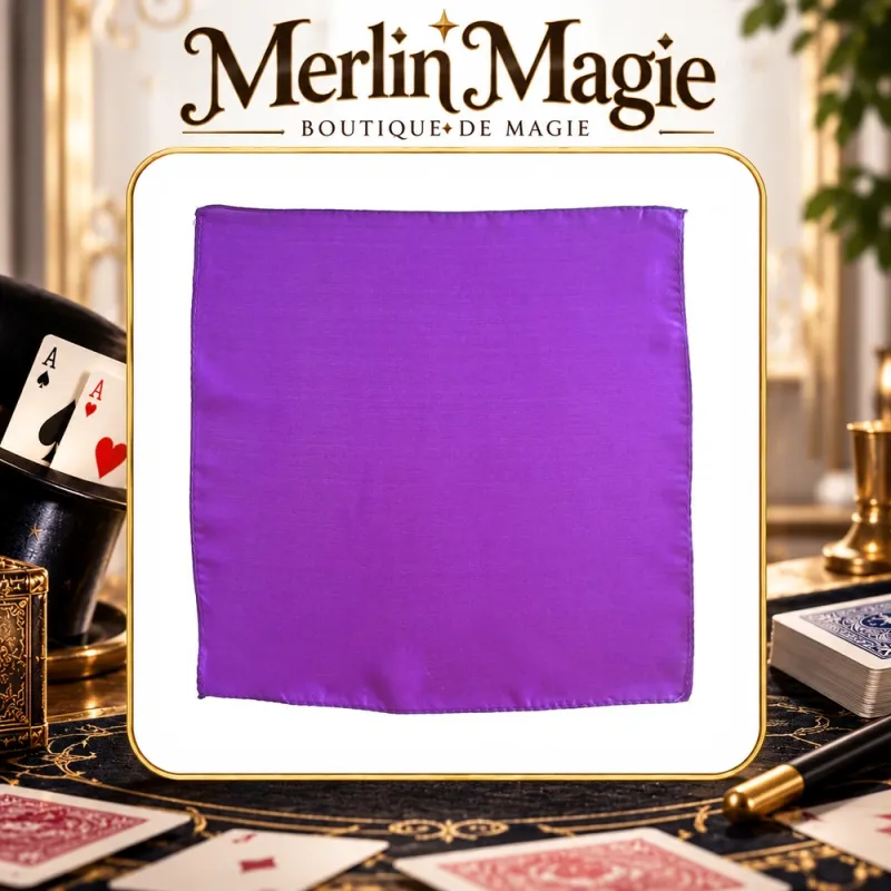 Foulard Soie Violet 90x90 | Accessoire magie pro