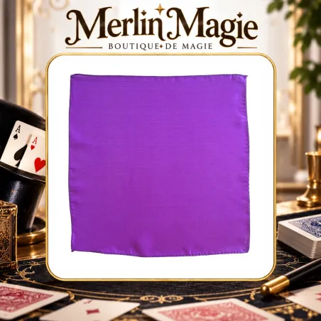 Foulard Soie Violet 90x90 | Accessoire magie pro