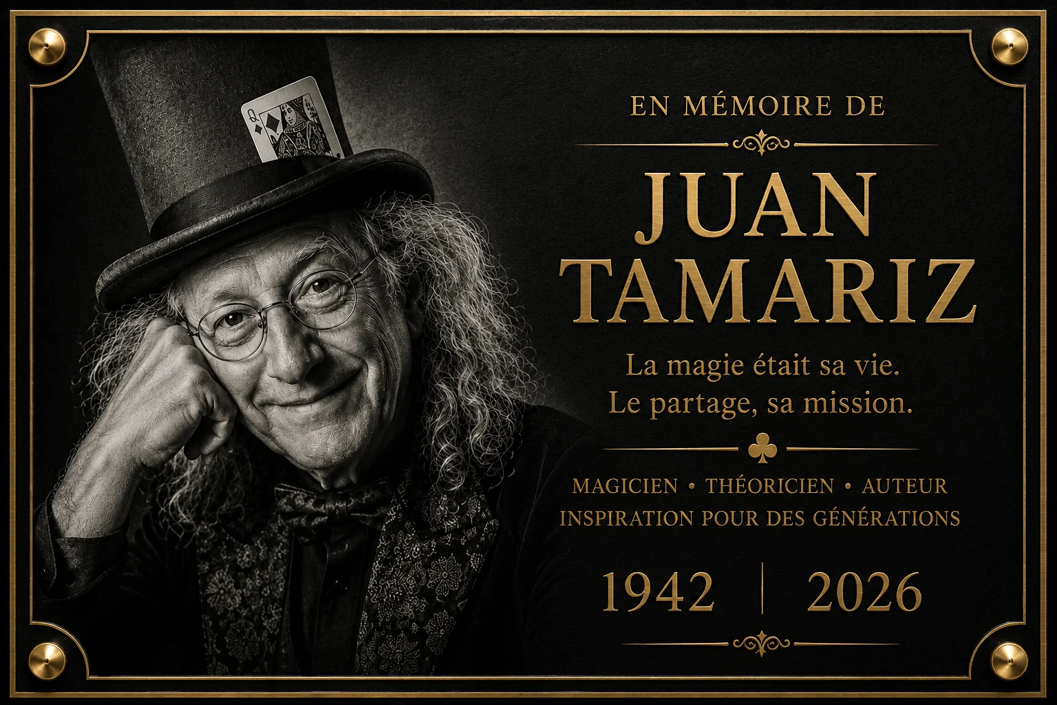 plaque comemorative Juan tamariz