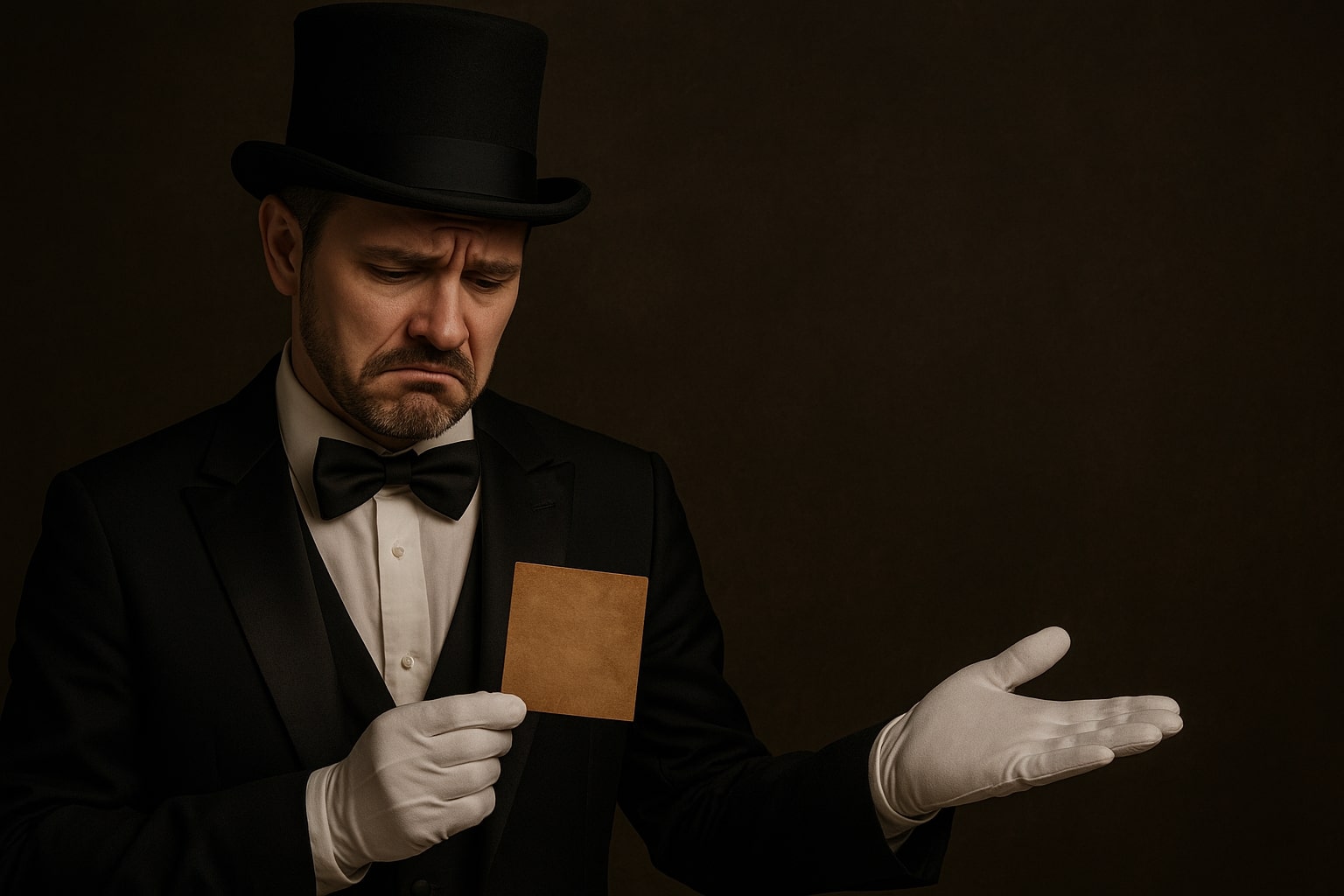 magicien déçu du matériel qu'il a reçu