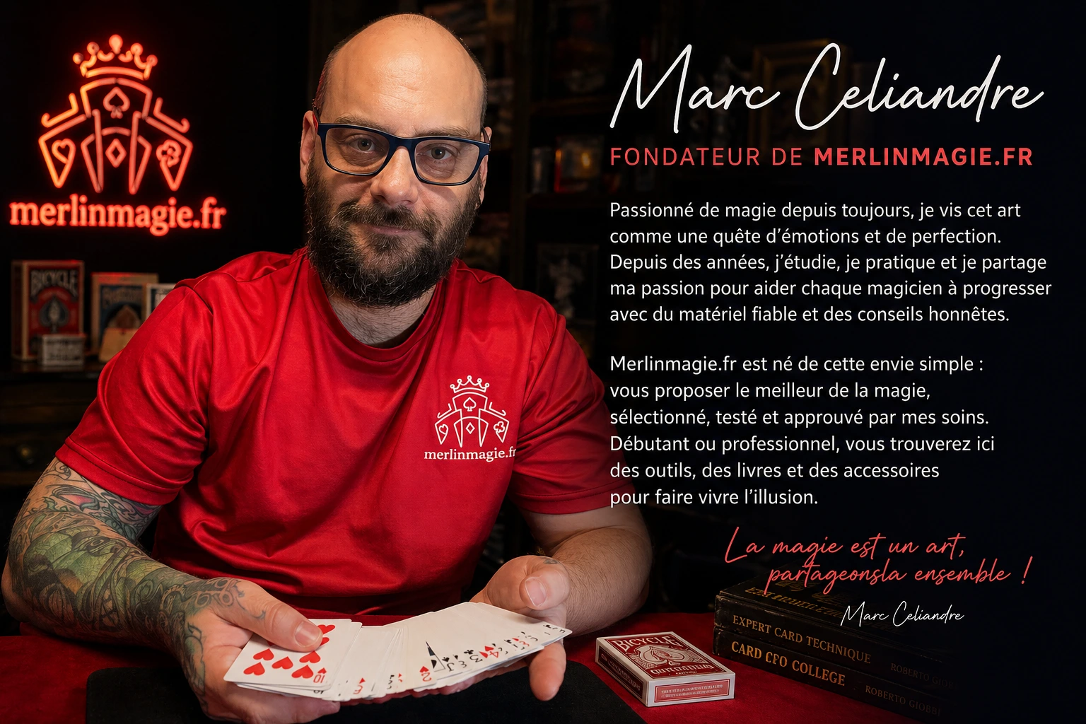 Photo de Marc Celiandre fondateur de merlinmagie.fr