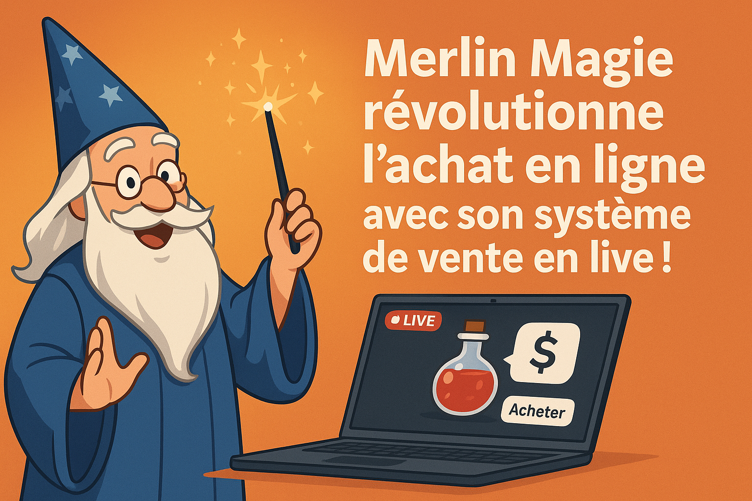Merlin Magie révolutionne l'achat en ligne avec son système de vente en live