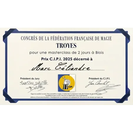 Marc Céliandre récompensé par le prix CIPI en magie de scène