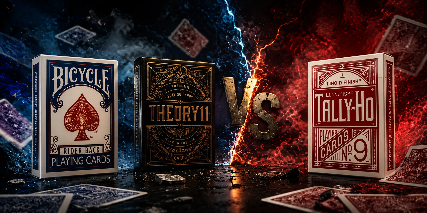 Tallyho vs bicycle jeu de carte merlin magie